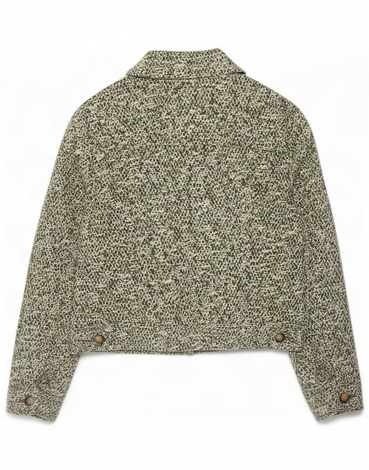 Marks & Spencer Damen Bomberjacke UK 8 Small Khaki Flecked Polyester