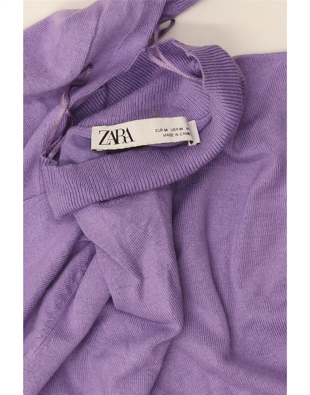 Rollkragenpullover von Zara für Damen, Gr. 12, mittelviolett