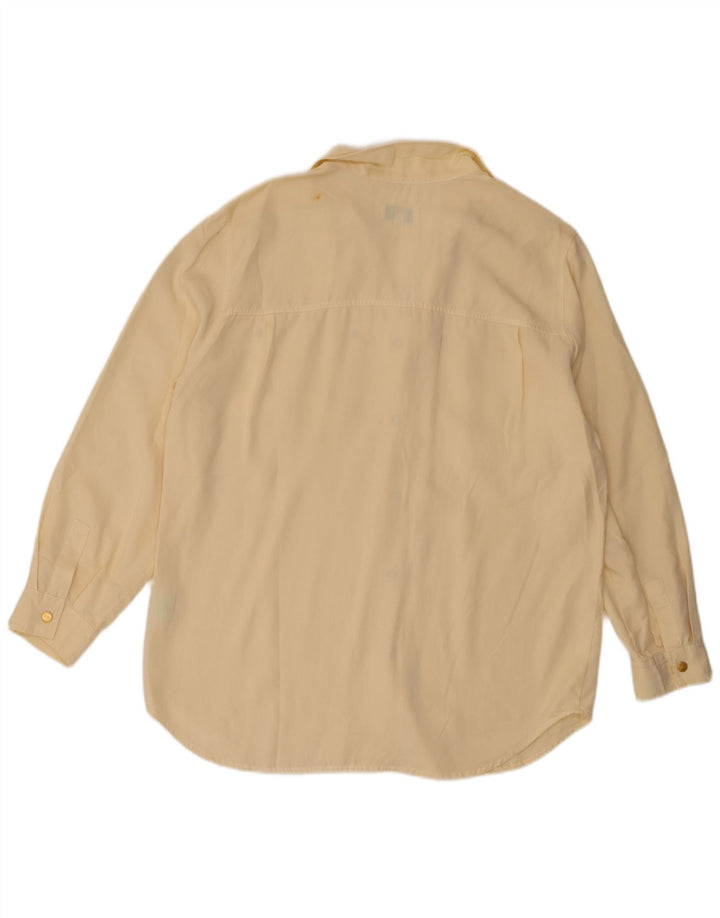 Gio Anna Damen-Hemd IT 46 Large Off White Tencel