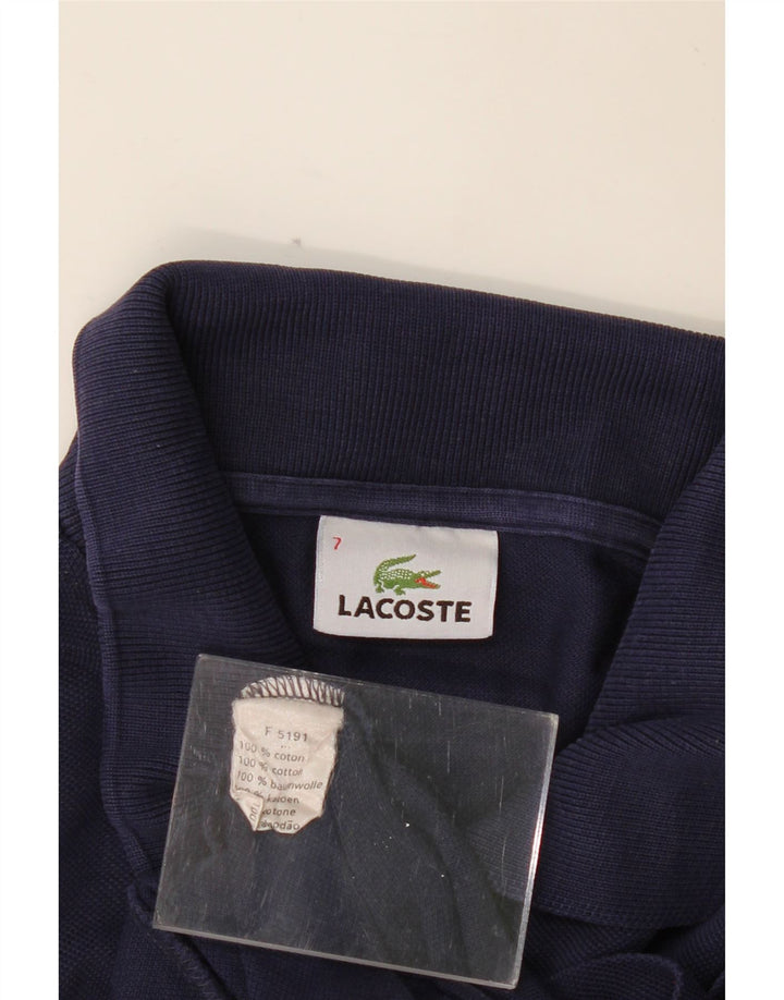 LACOSTE Herren-Poloshirt, Größe 7 2XL, marineblaue Baumwolle