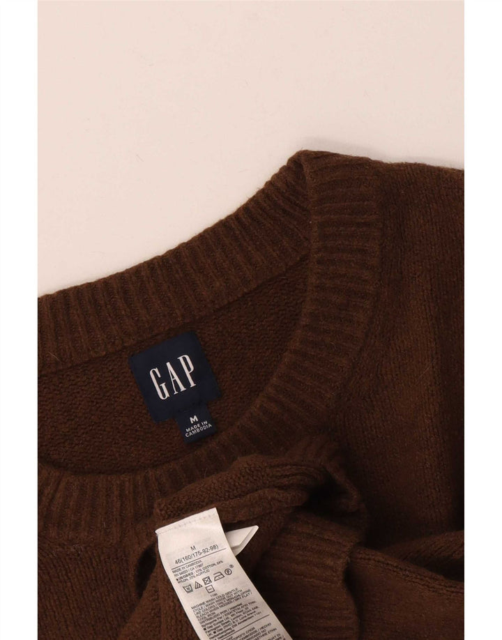 Gap Damen-Pullover mit Rundhalsausschnitt, UK 14, mittelbraune Baumwolle