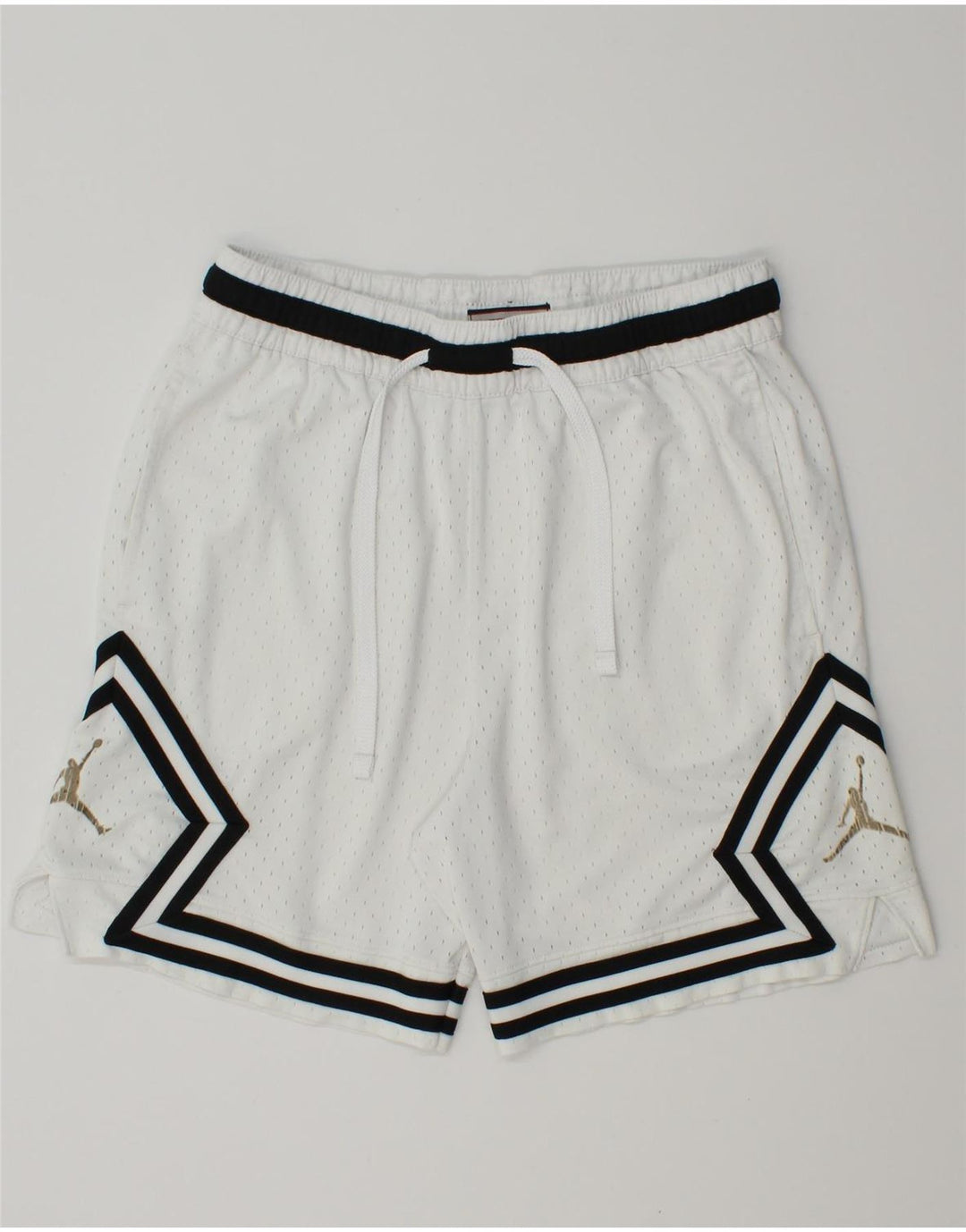 Jordan Herren Dri Fit Sportshorts mittelweißes geometrisches Polyester