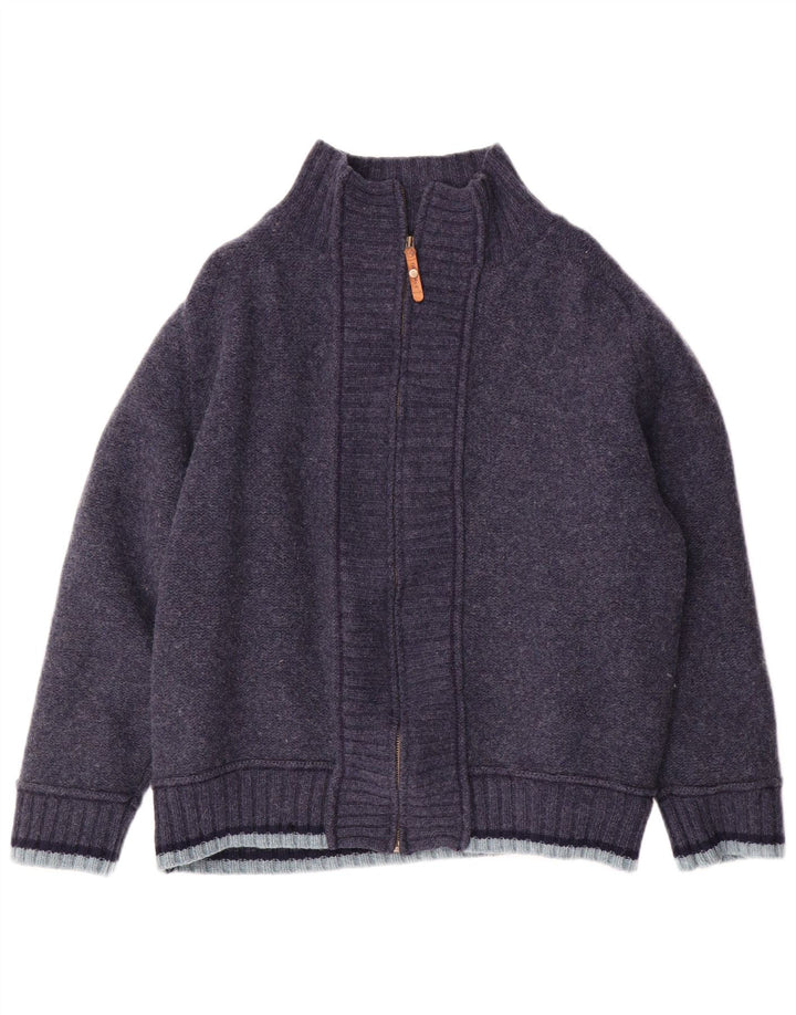 FAT FACE Damen Strickjacke UK 18 XL Marineblaue Wolle