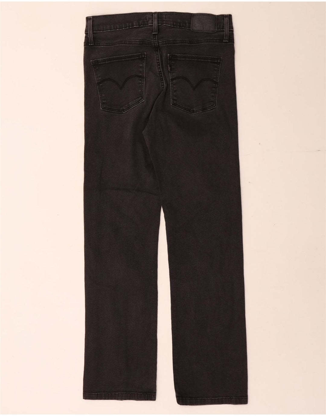 Levi's Damen Shaping Straight Jeans W29 L27 Schwarze Baumwolle