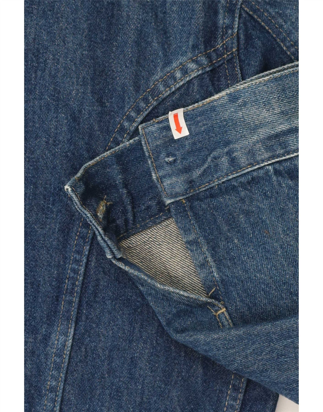 Vintage Herren Jeansjacke UK 44 2XL Blaue Baumwolle