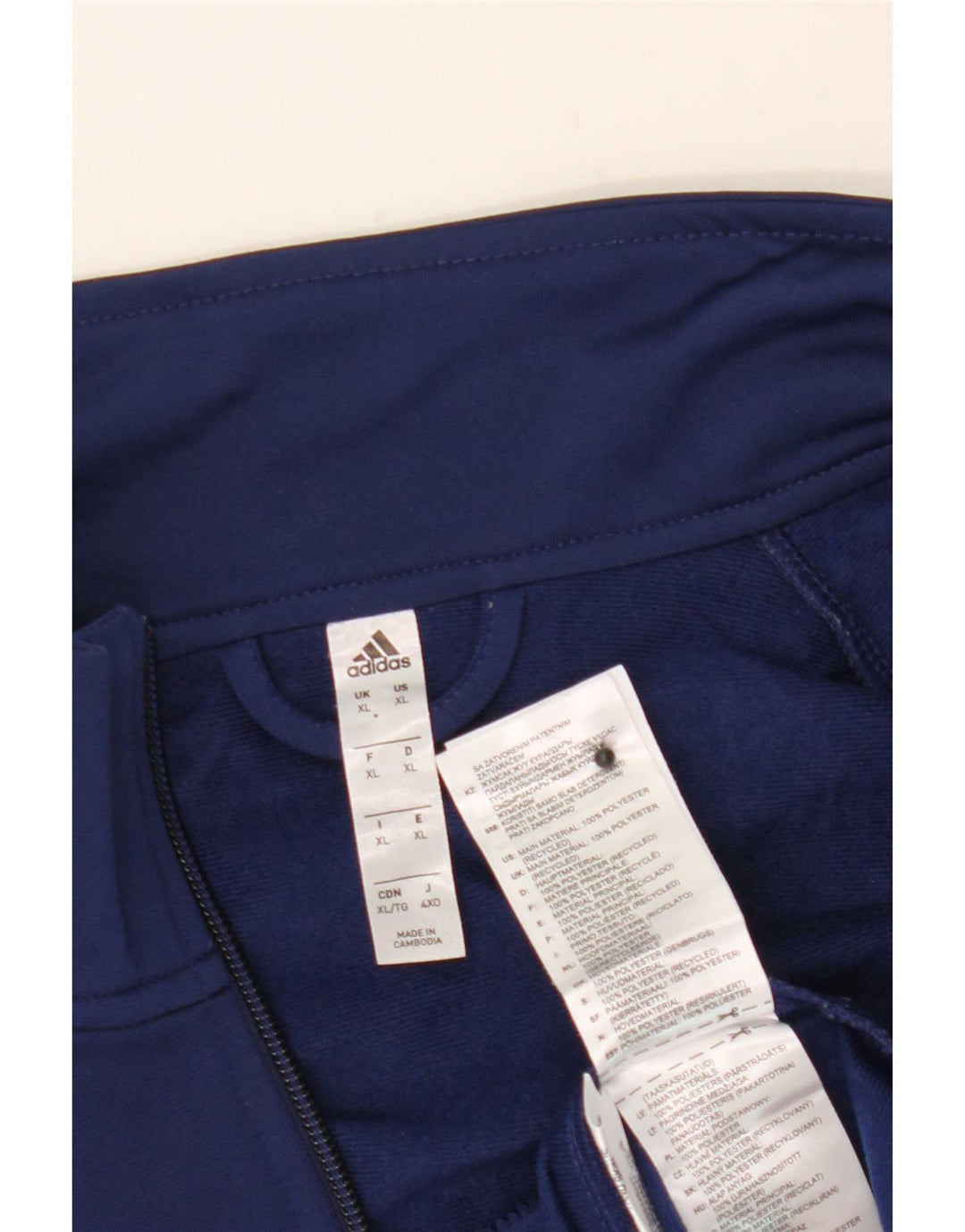 Adidas Herren Trainingsanzug Top Jacke XL Marineblau Polyester