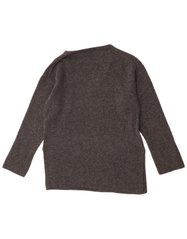 Massimo Dutti Damen-Pullover mit V-Ausschnitt, UK 10, kleine graue Wolle