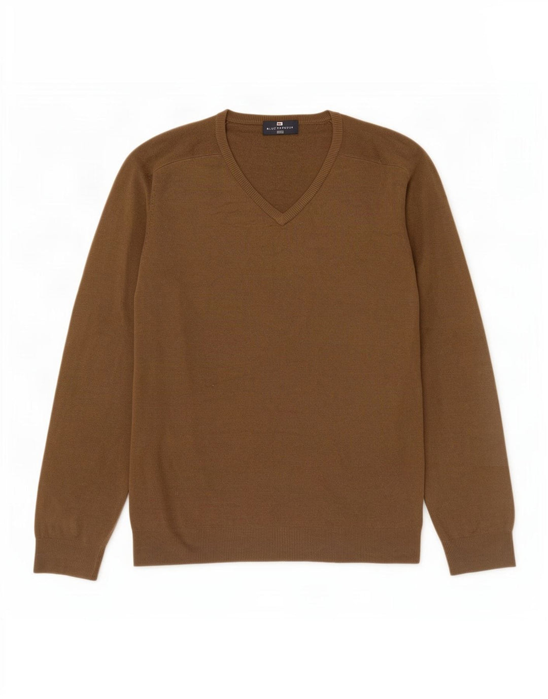 Marks & Spencer Herren Blue Harbor V-Ausschnitt Pullover Pullover XL Braun Acryl
