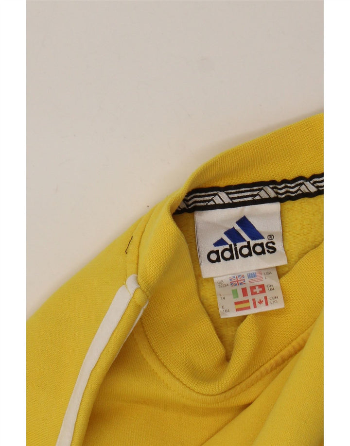 Adidas Jungen Sweatshirt Pullover 13–14 Jahre, gelbe Baumwolle