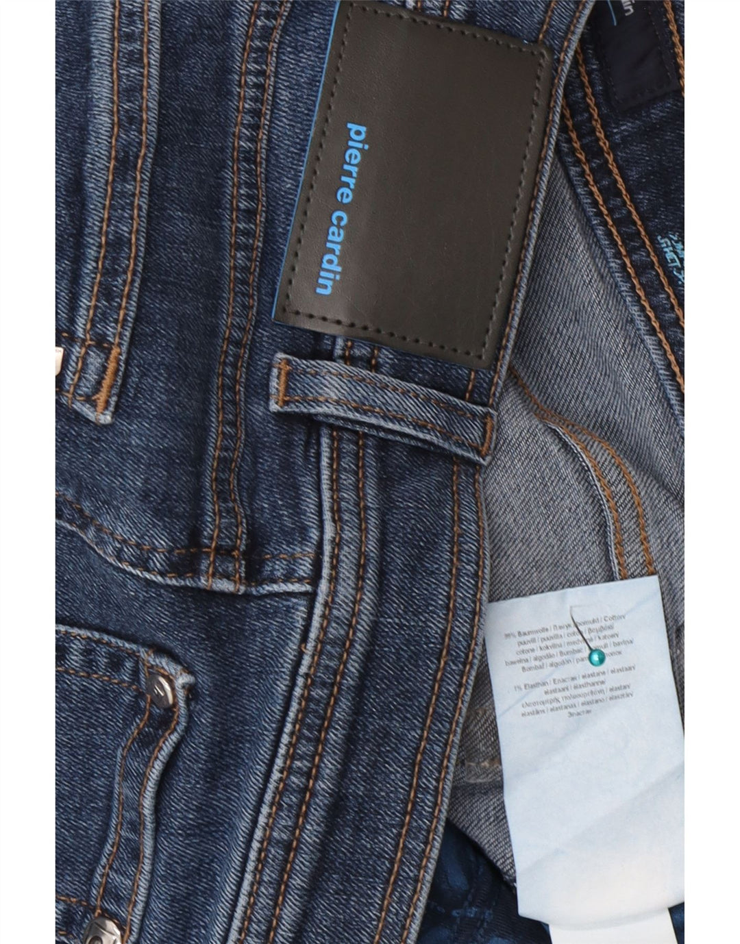 Pierre Cardin Herren Straight Jeans W34 L30 Blaue Baumwolle