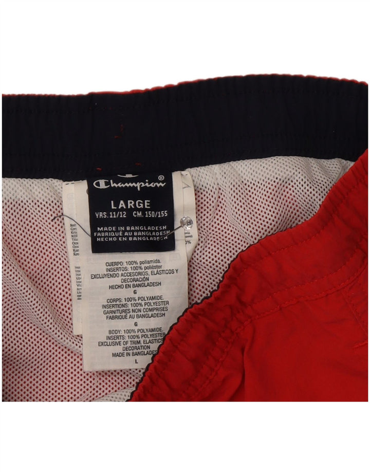 Champion Badeshorts für Jungen mit Grafik, 11–12 Jahre, Größe L, Rot, Polyamid
