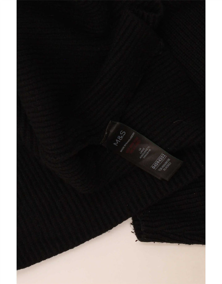 Marks & Spencer Damen-Pullover, übergroß, Rollkragenpullover, Gr. 40, Größe L, Schwarz