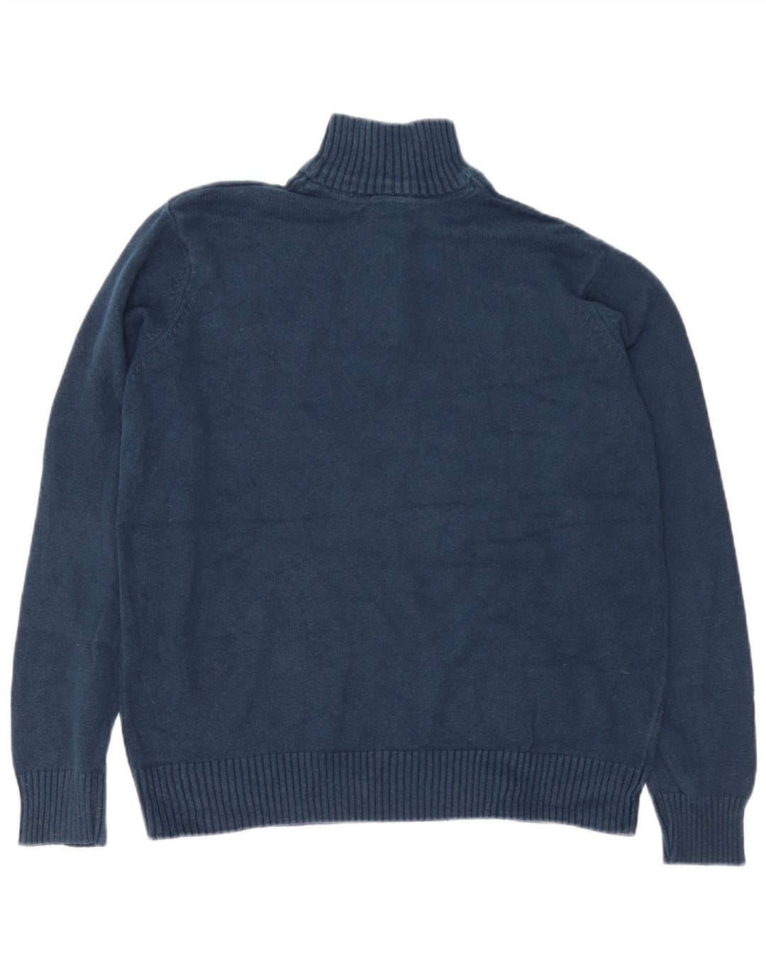 EDDIE BAUER Herren-Pullover mit Reißverschluss am Hals, groß, Marineblau, Farbblock