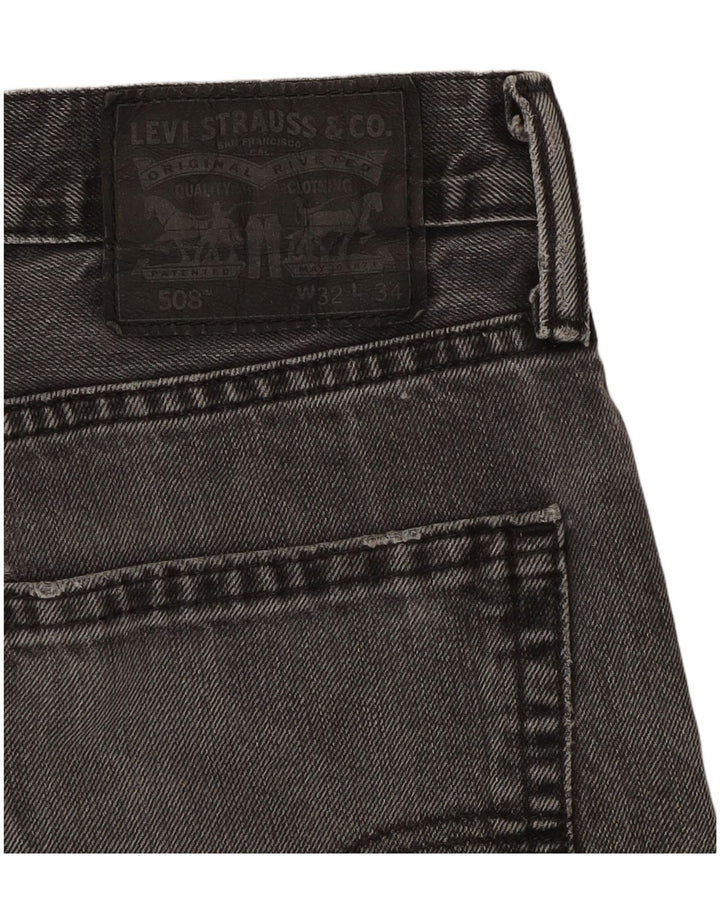 Levi's Herren 508 Tapered Jeans W32 L28 Graue Baumwolle