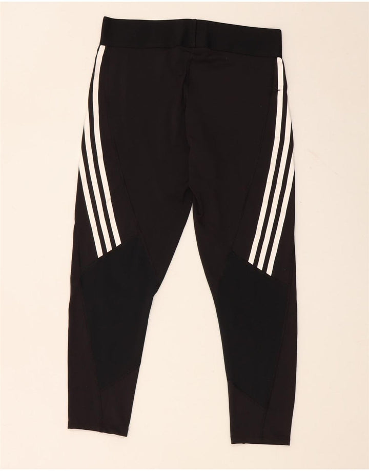 Adidas Damen Aeroready Leggings UK 12/14 Medium Schwarz Polyester