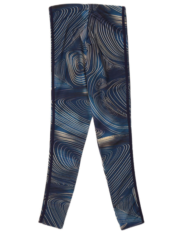 Adidas Damen-Leggings mit abstraktem Muster, Größe S, Marineblau, Polyester