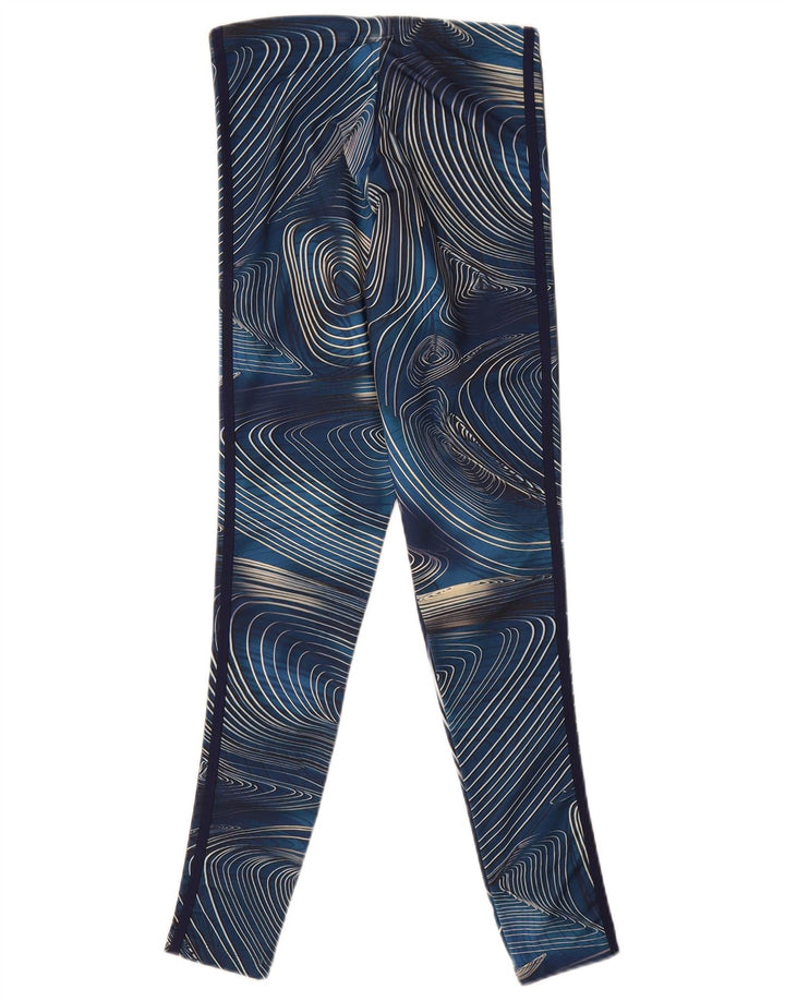 Adidas Damen-Leggings mit abstraktem Muster, Größe S, Marineblau, Polyester