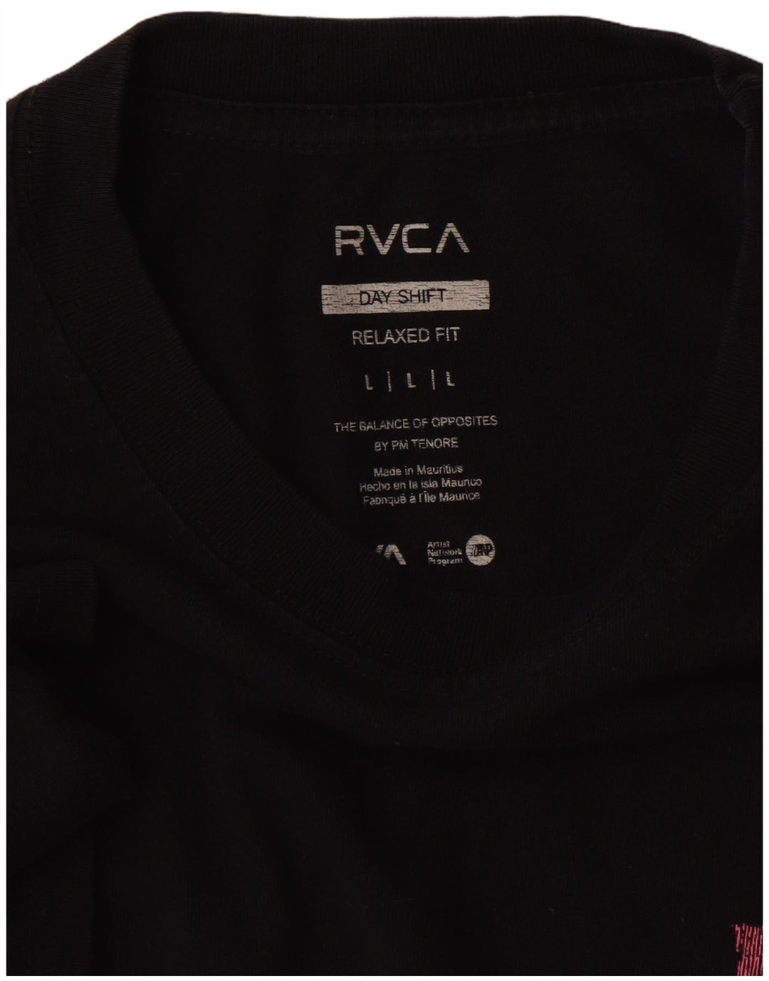 RVCA Herren-T-Shirt mit entspannter Passform, Grafik, Größe L, Schwarz