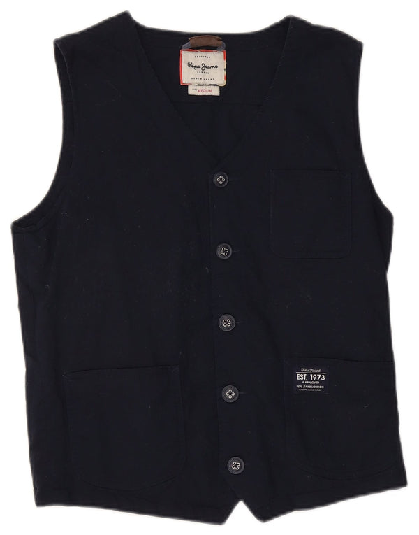 PEPE Jeans Herren-Weste, mittelgroß, marineblau, Baumwolle