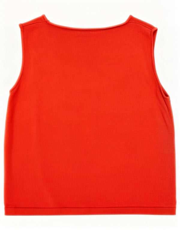 Vintage Womens Vest Tank Top UK 16 Large Red