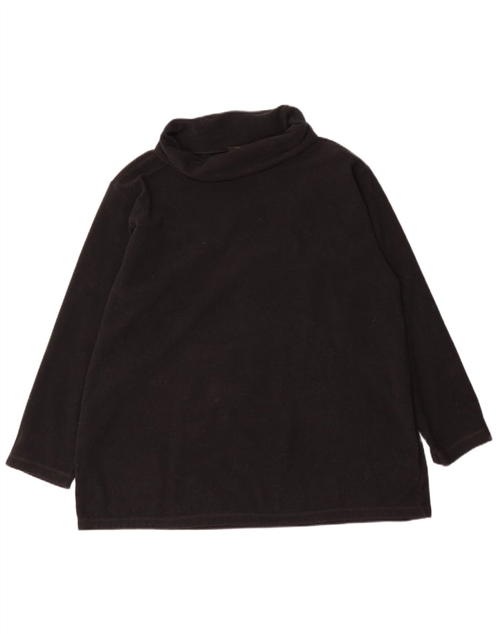 Marks & Spencer Damen Übergroßer Fleecepullover UK 18 XL Schwarz Polyester