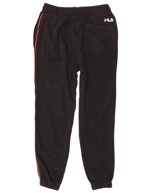 Fila Herren-Trainingshose, Jogginghose, XS, schwarz, gestreift, Baumwolle