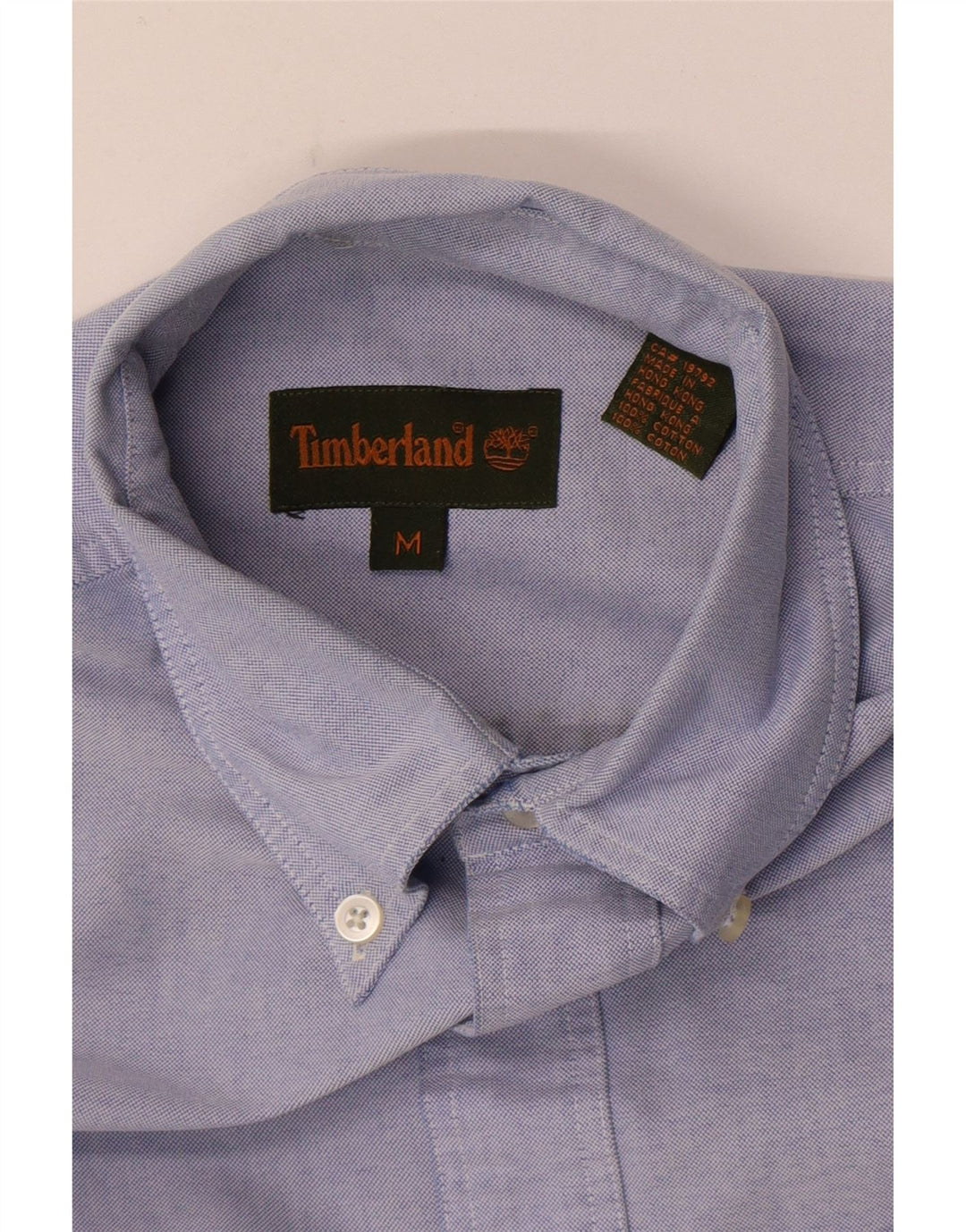 Timberland Herren-Kurzarmhemd aus mittelblauer Baumwolle