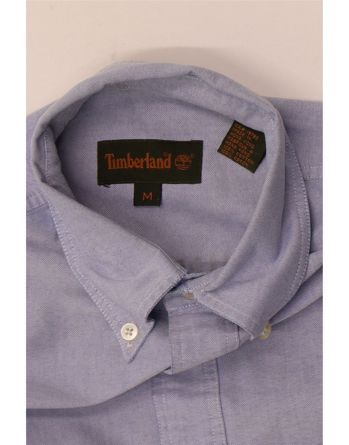 Timberland Herren-Kurzarmhemd aus mittelblauer Baumwolle