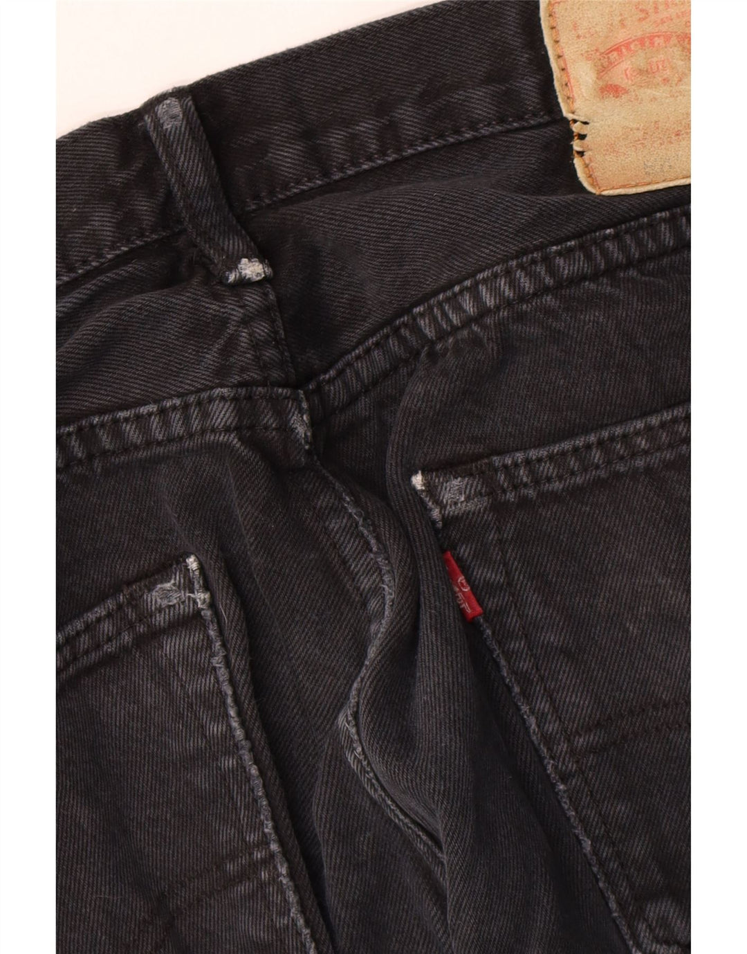 LEVI'S Herren Straight Jeans W34 L32 Schwarze Baumwolle