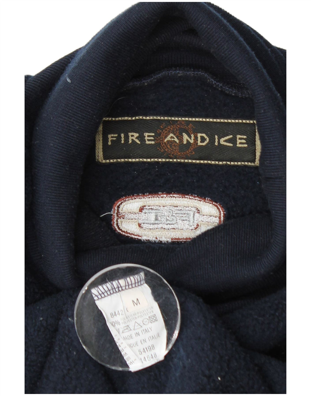 Fire and Ice Herren-Fleecepullover, mittleres Marineblau, Fair-Isle-Polyester