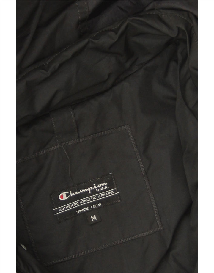 Champion Womens Hooded Wattierte Jacke UK 14 Mittelschwarzes Polyester