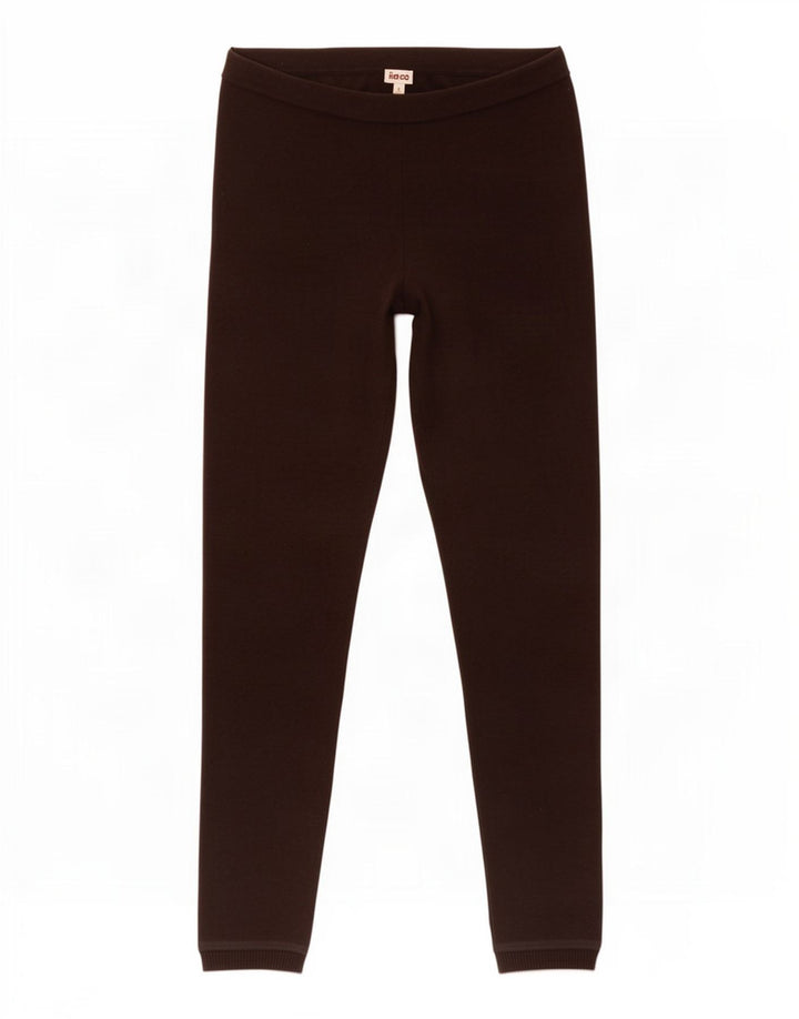 Kenzo Damen Leggings UK 8 Small Braune Wolle