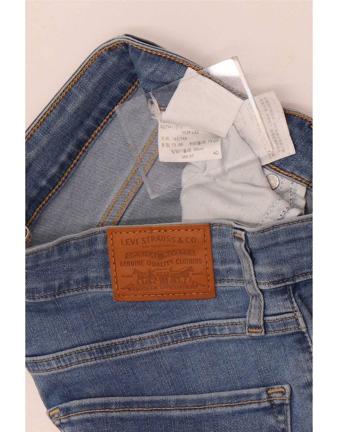 Levi's Damen 725 High Rise Bootcut Jeans W29 L32 Blau