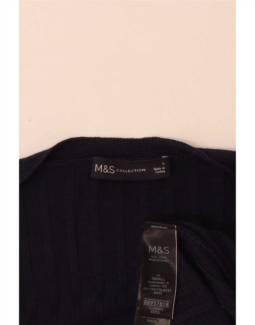 Marks & Spencer Damen Longline-Cardigan-Pullover UK 10 Small Marineblau