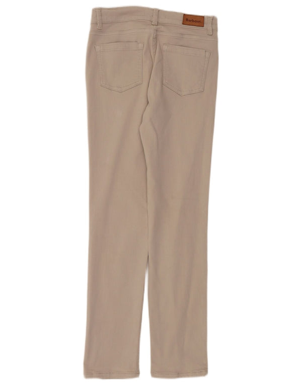 Barbour Damen Slim Jeans UK 10 Small W28 L30 Beige Baumwolle