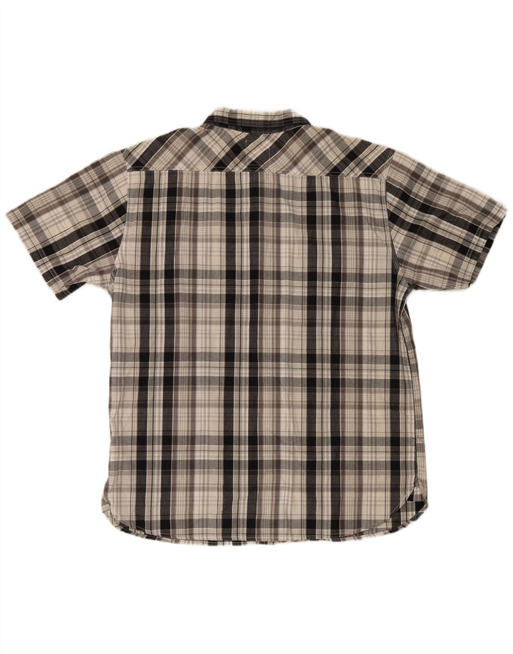 Levi's Herren Kurzarmhemd 2XL Marineblau kariert Baumwolle