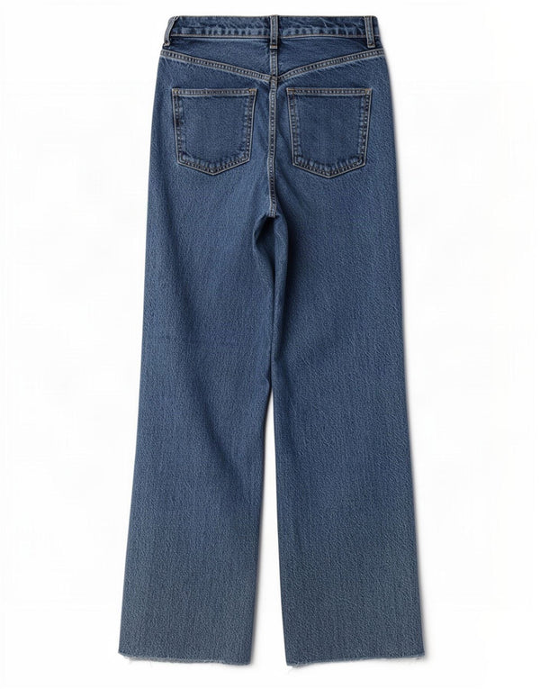 Zara Womens Wide Leg Jeans EU 36 XS W26 L31 Blue Cotton