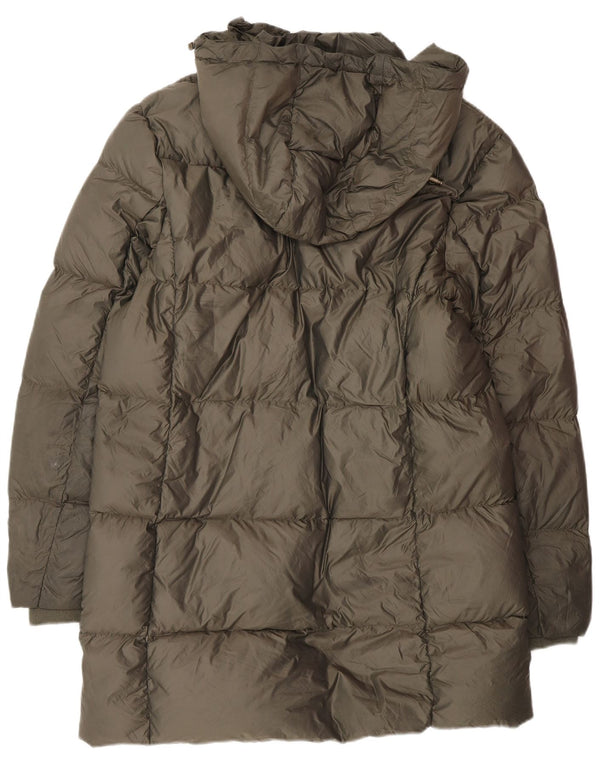 Jack Wills Wattierter Damenmantel mit Kapuze, UK 14, Größe L, Khaki, Polyester