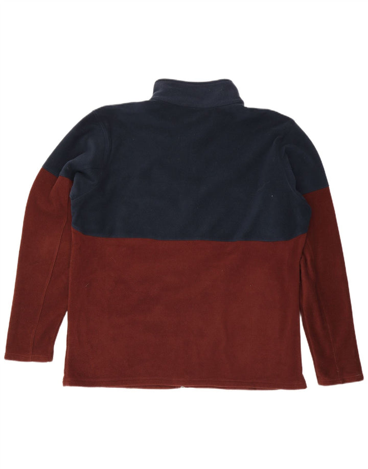 Columbia Herren Fleecejacke UK 44 2XL Maroon Colourblock Polyester