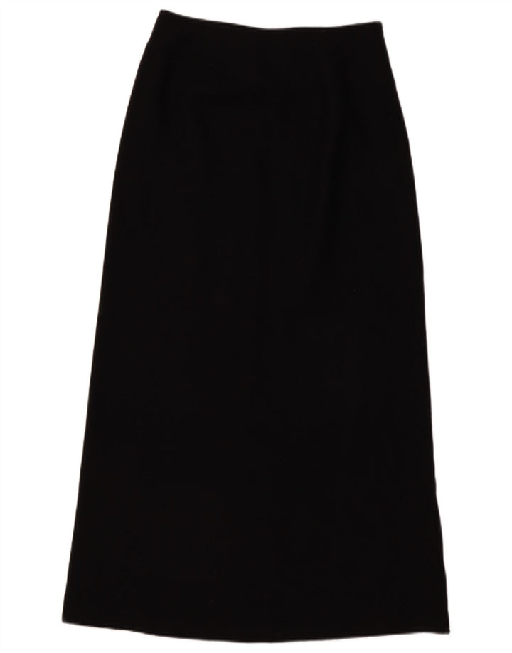 Hobbs Damen Maxirock UK 8 Small W30 Schwarze Wolle