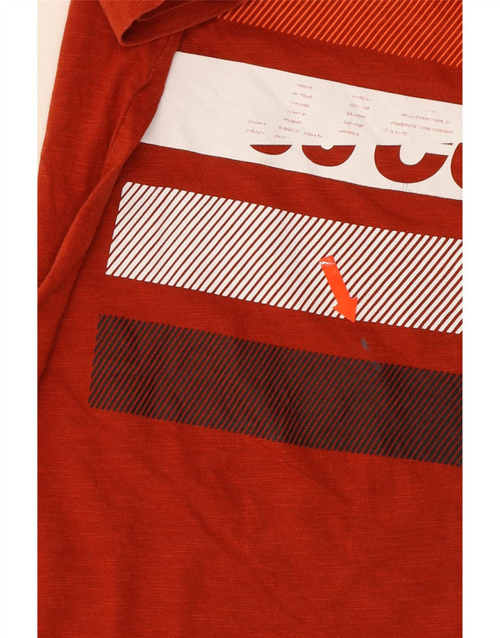 JACK & JONES Mens Graphic T-Shirt Top Large Orange Cotton Vintage Jack & Jones and Second-Hand Jack & Jones from Messina Hembry 