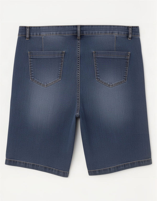 Marks & Spencer Damen Autograph Denim Shorts UK 20 2XL W40 Blaue Baumwolle