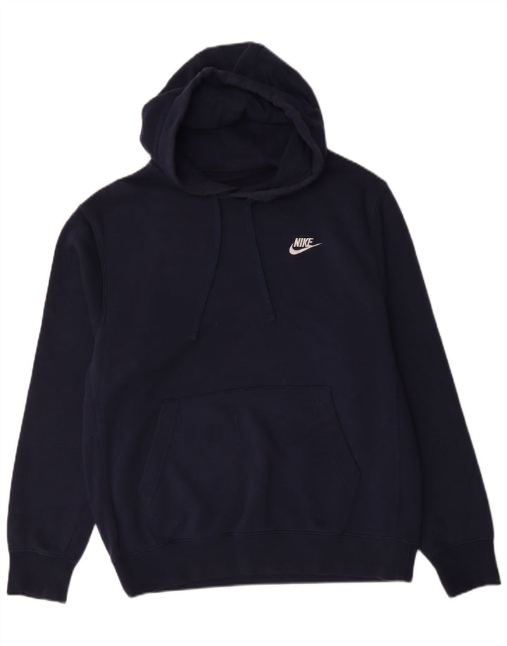 Nike Herren-Hoodie-Pullover aus Baumwolle in mittlerem Marineblau