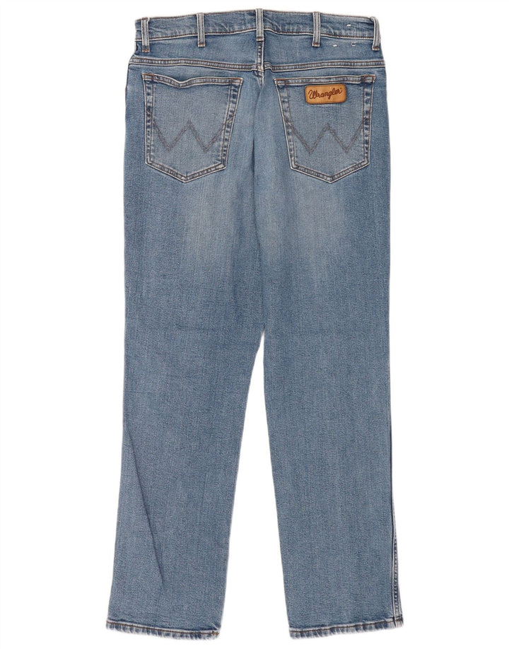 Wrangler Herren Texas Straight Jeans W34 L32 Blaue Baumwolle