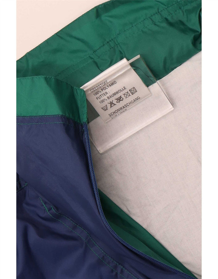Marcel Clair Herren-Regenjacke mit lockerer Passform und Kapuze, EU 46, klein, blau, Farbblock