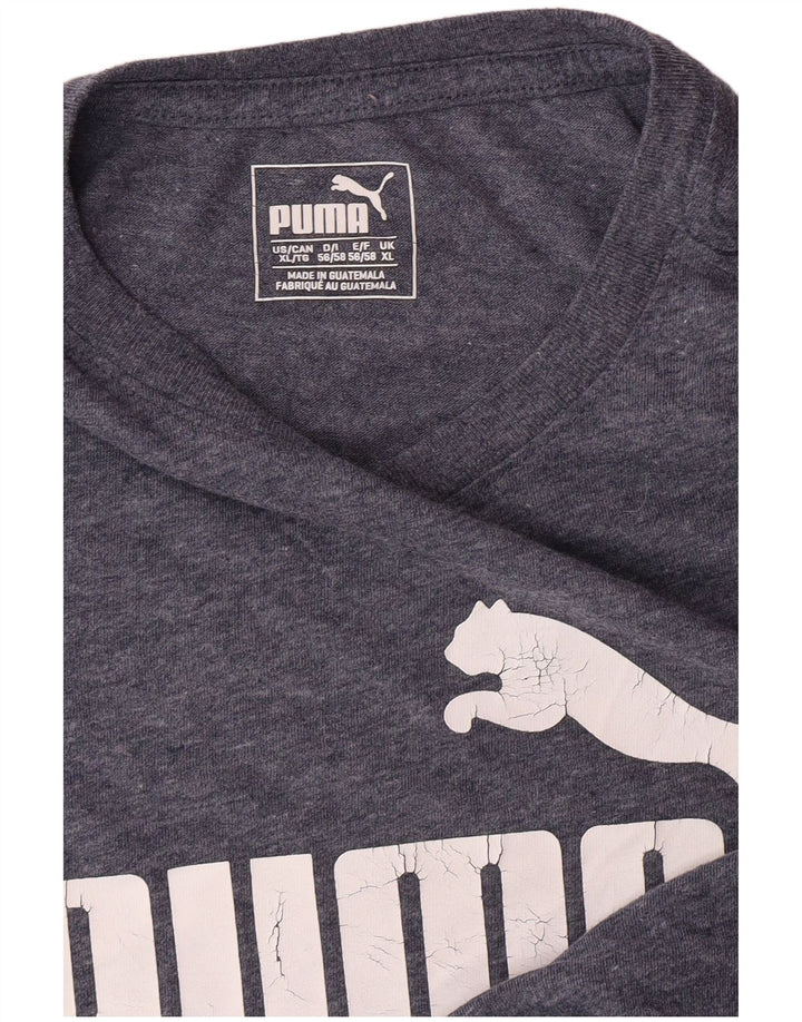 PUMA Herren Grafik T-Shirt Top XL Blau