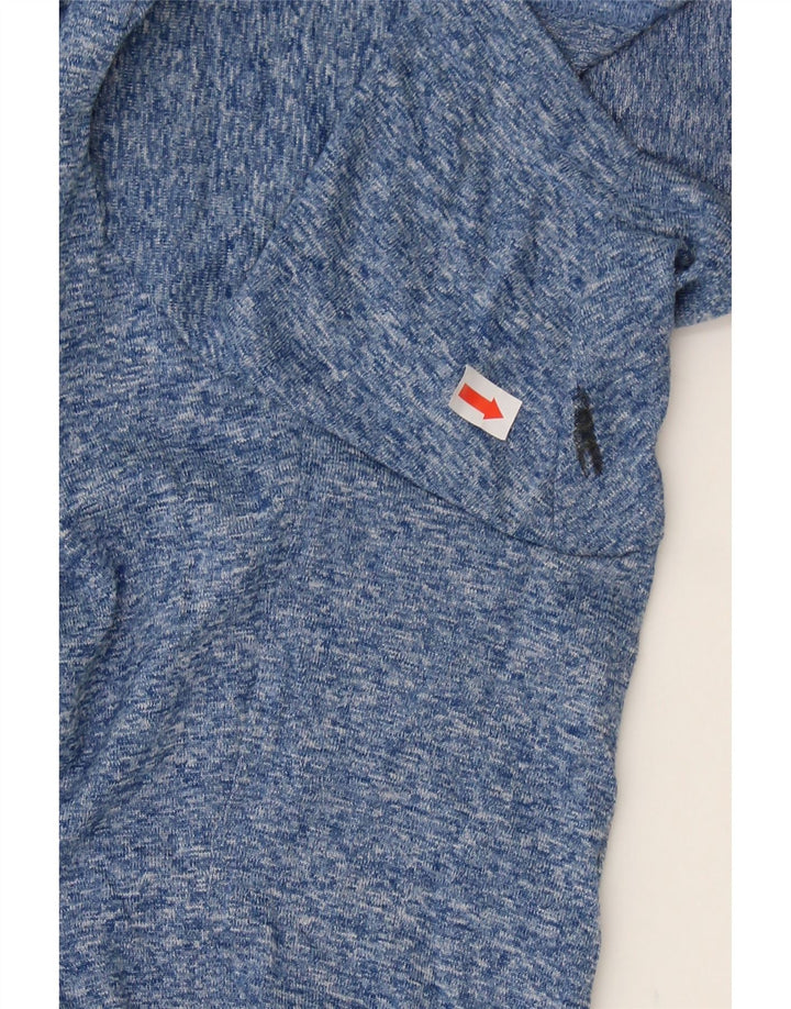 EDDIE BAUER Mens T-Shirt Top 2XL Blue Flecked Polyester Vintage Eddie Bauer and Second-Hand Eddie Bauer from Messina Hembry 