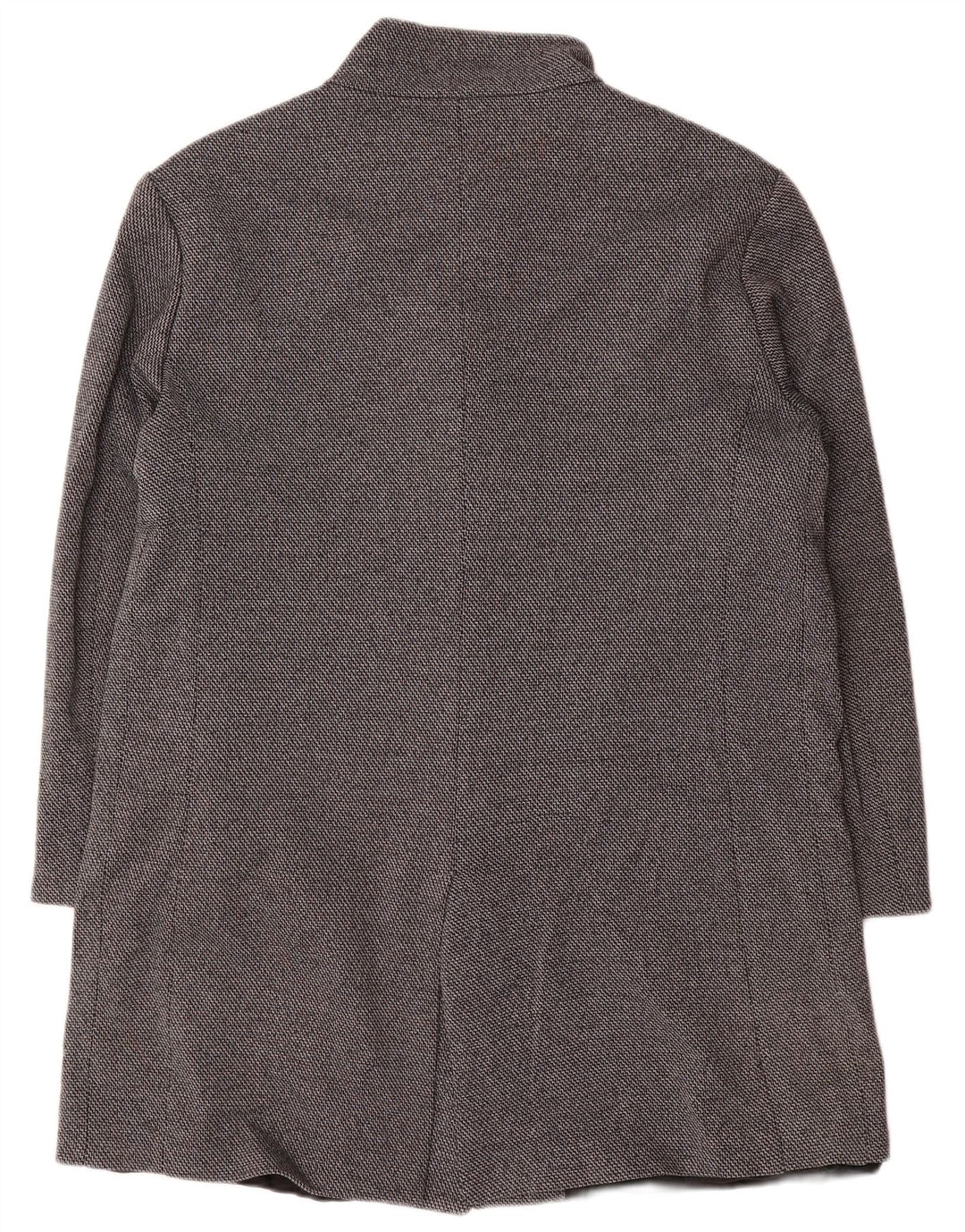 Zara Herrenmantel UK 40 Große graue Chevron-Baumwolle