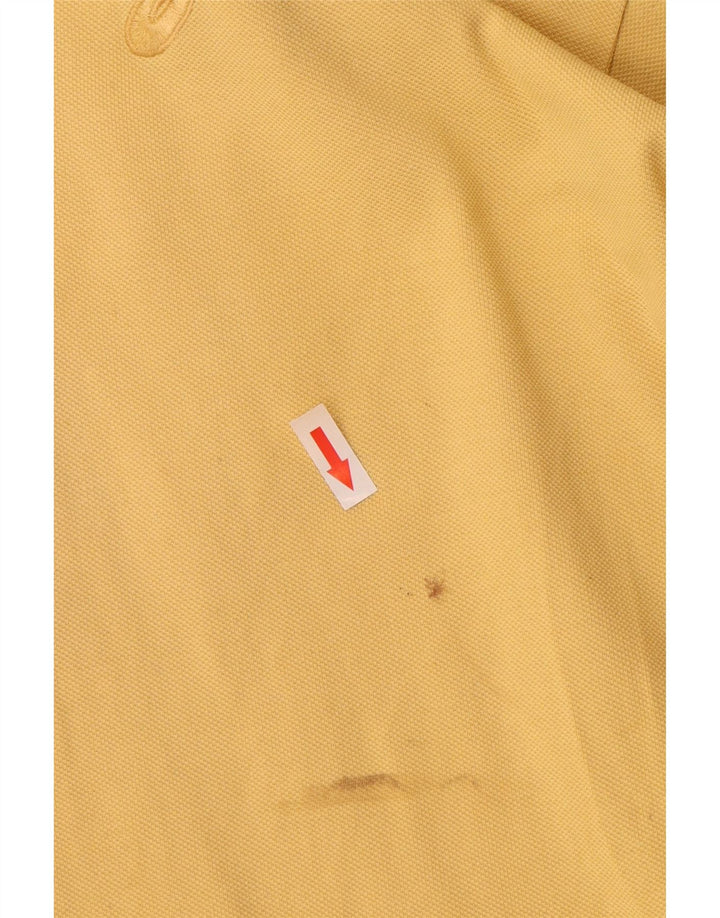 Asics Herren-Poloshirt, groß, gelbe Baumwolle