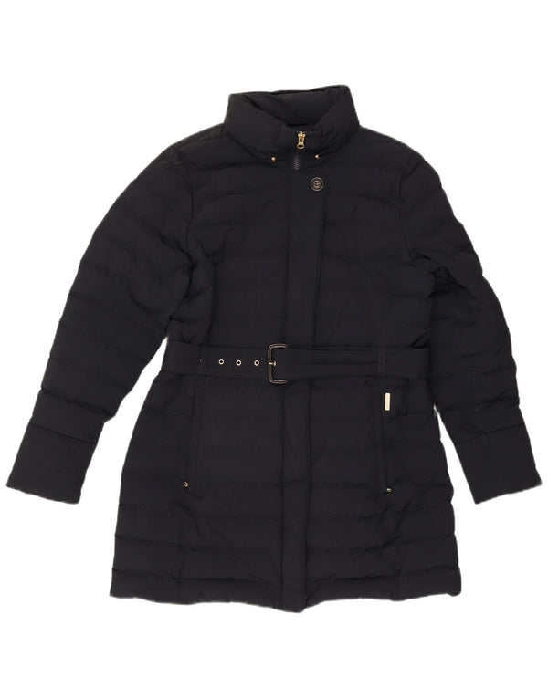 Woolrich Damen Wattierter Mantel UK 16 Large Marineblau Polyester